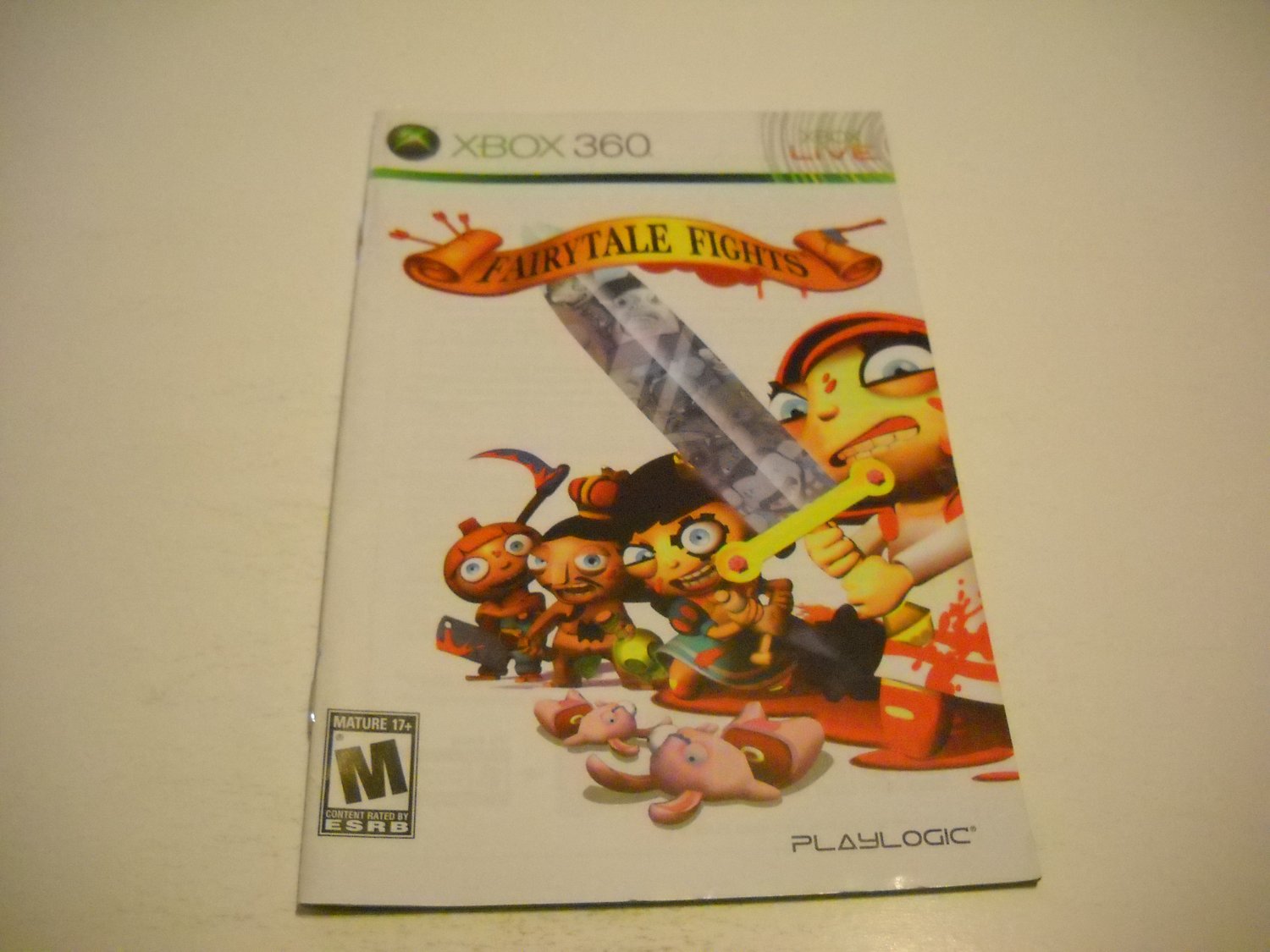 Manual ONLY ~ for Fairytale Fights - Xbox 360 Instruction Booklet