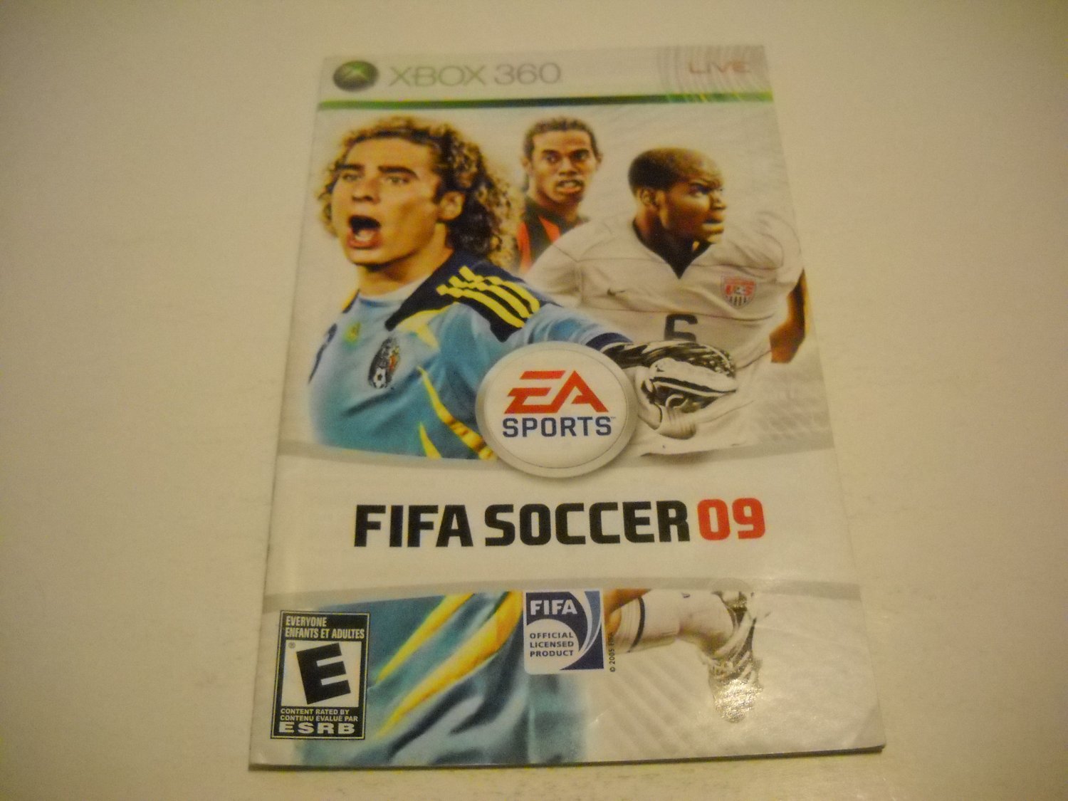 Manual ONLY ~ for FIFA Soccer 09 - Xbox 360 Instruction Booklet
