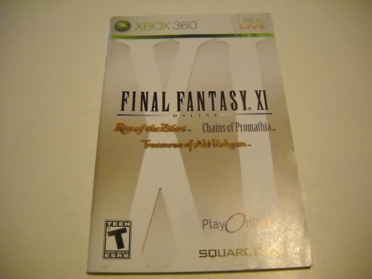 Manual ONLY ~ for Final Fantasy XI - Xbox 360 Instruction Booklet
