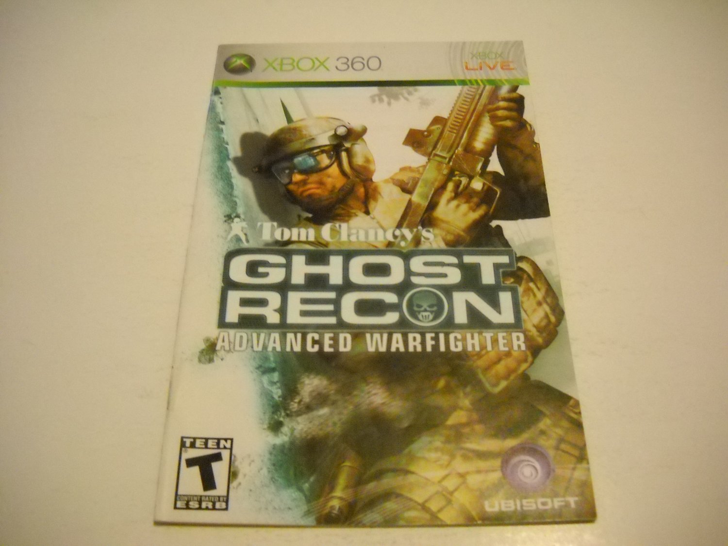 Manual ONLY ~ for Tom Clancy's Ghost Recon Advanced Warfighter - Xbox 360 Instruction Booklet