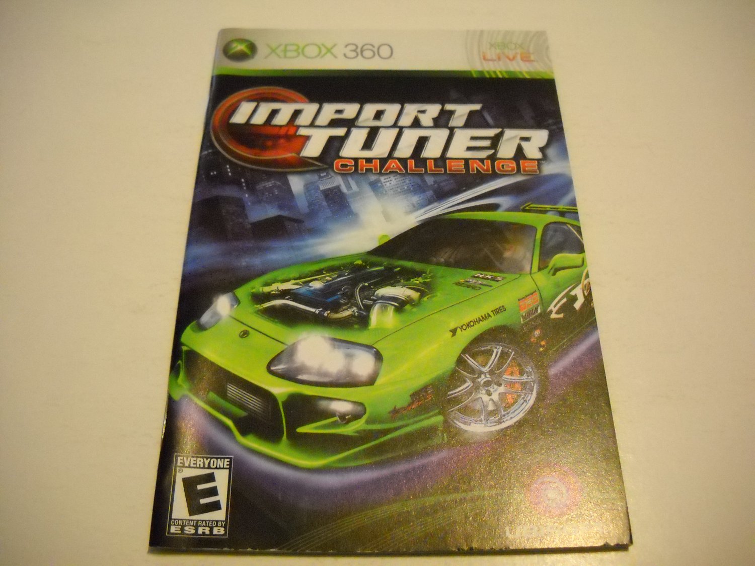 Manual ONLY ~ for Import Tuner Challenge - Xbox 360 Instruction Booklet
