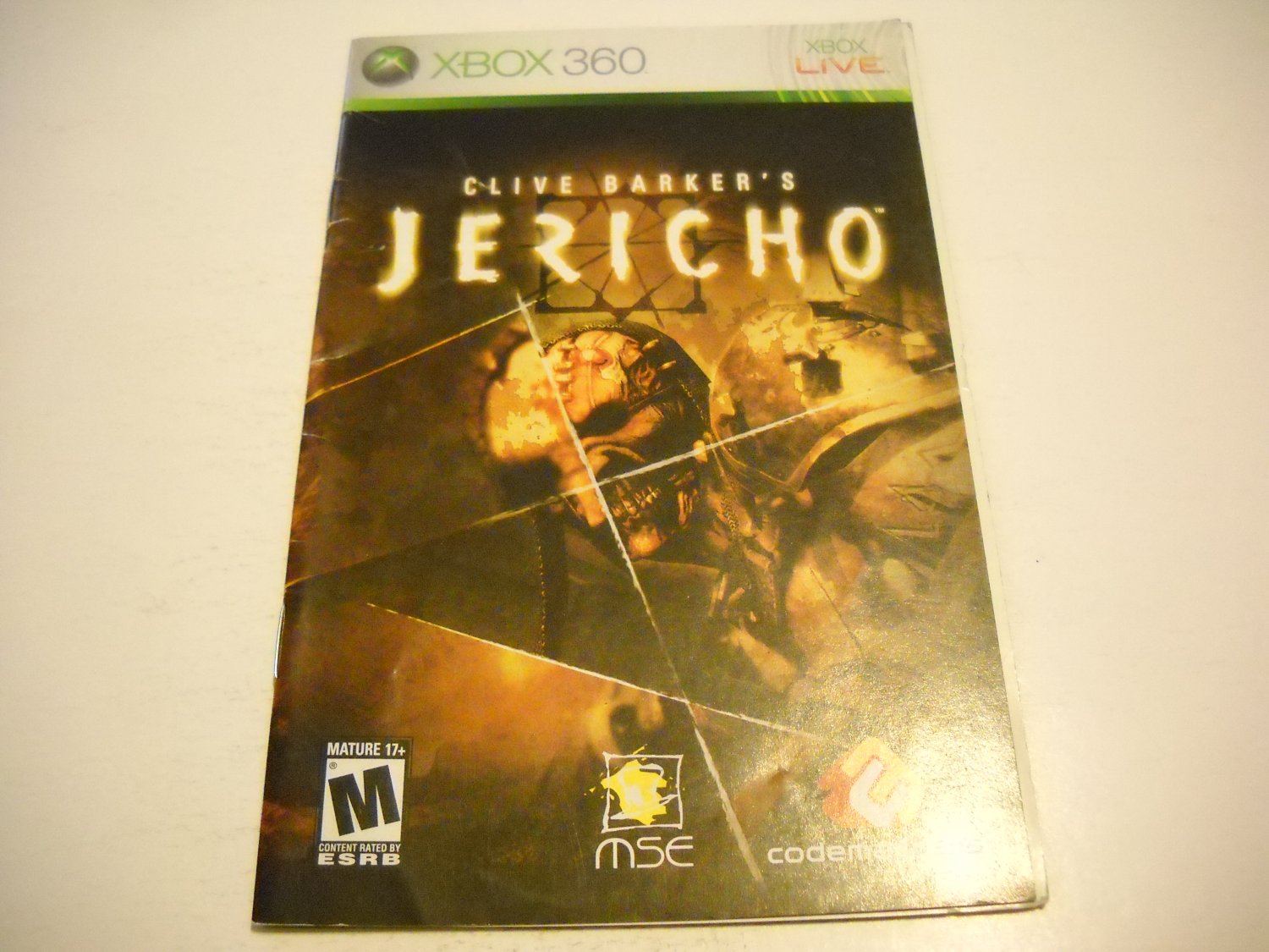 Manual ONLY ~ for Jericho - Xbox 360 Instruction Booklet