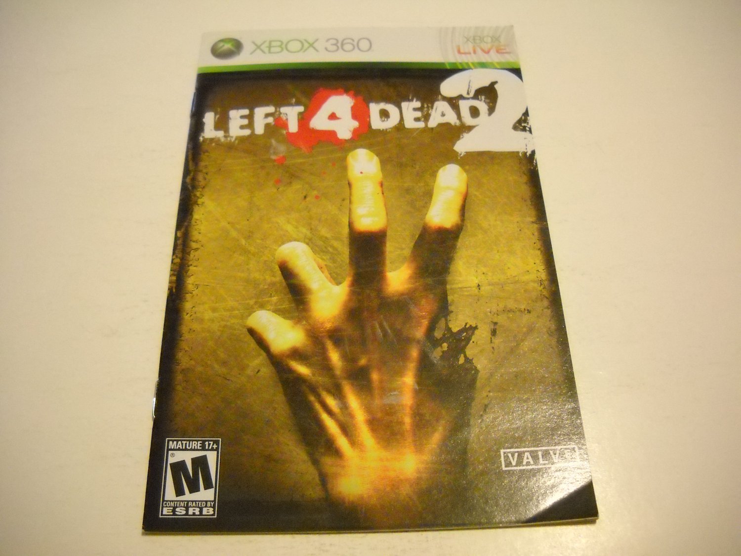 Manual ONLY ~ for Left 4 Dead 2 - Xbox 360 Instruction Booklet