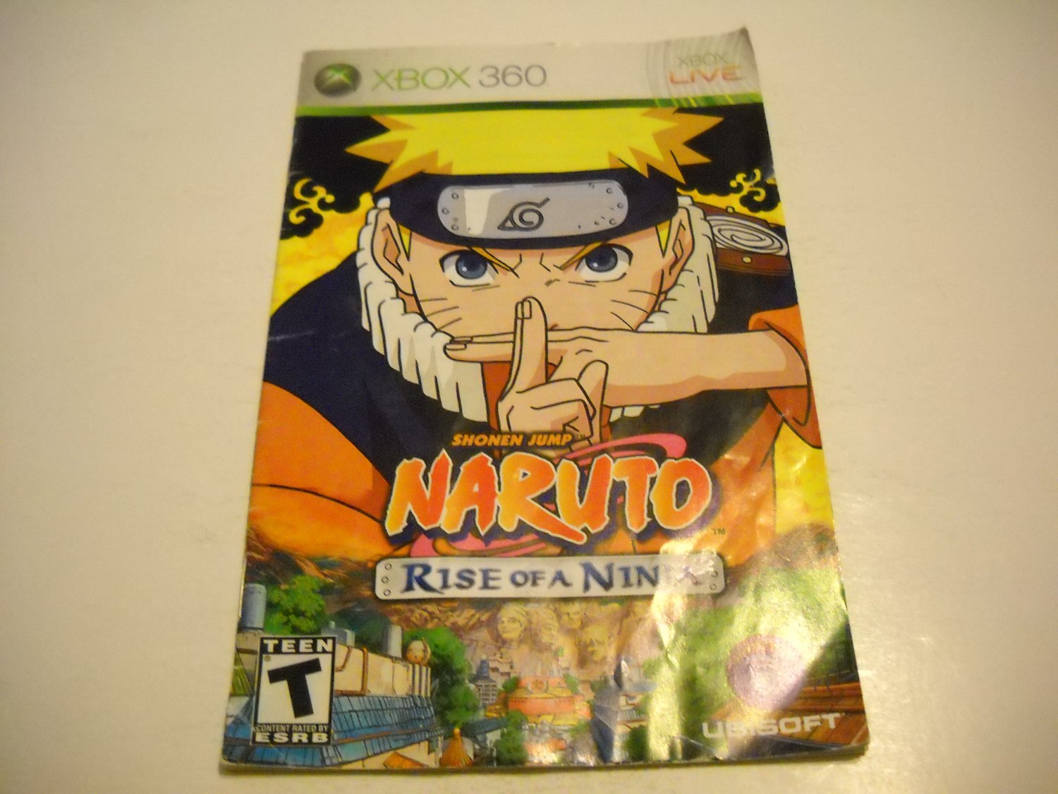 Manual ONLY ~ for Naruto Rise of a Ninja - Xbox 360 Instruction Booklet