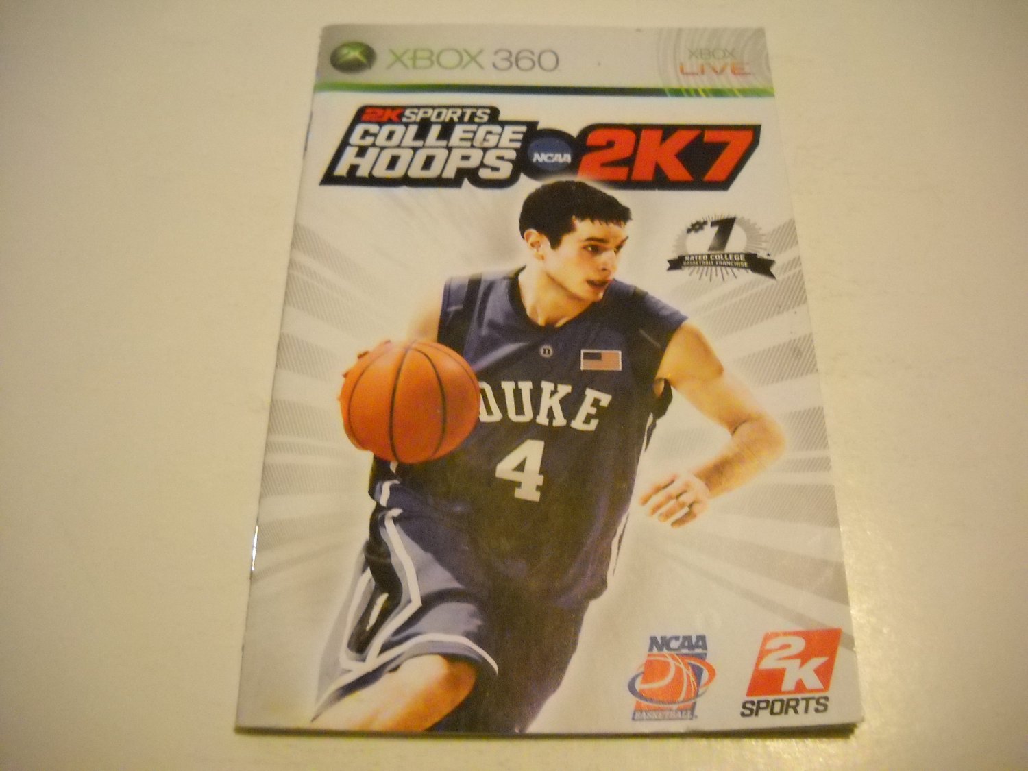 Manual ONLY ~ for NCAA College Hoops 2K7 - Xbox 360 Instruction Booklet