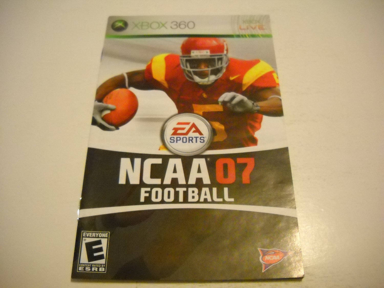 Manual ONLY ~ for NCAA Football 07 - Xbox 360 Instruction Booklet