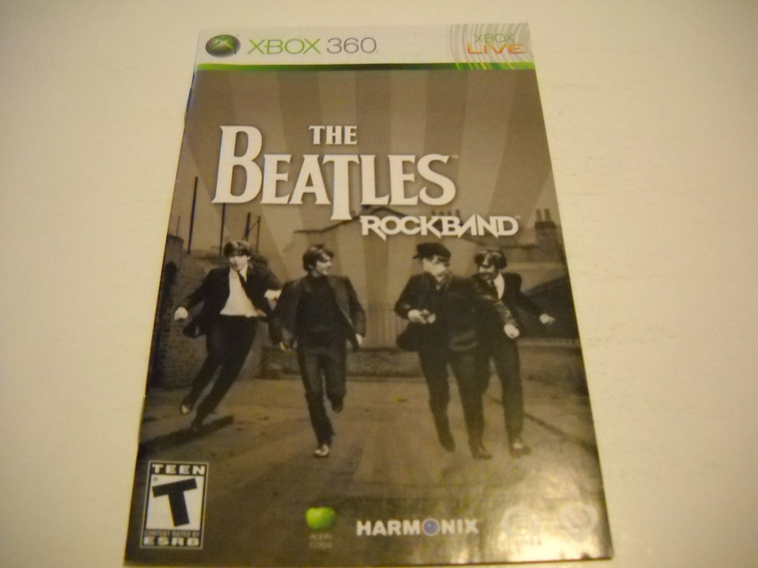 Manual ONLY ~ for The Beatles Rock Band - Xbox 360 Instruction Booklet