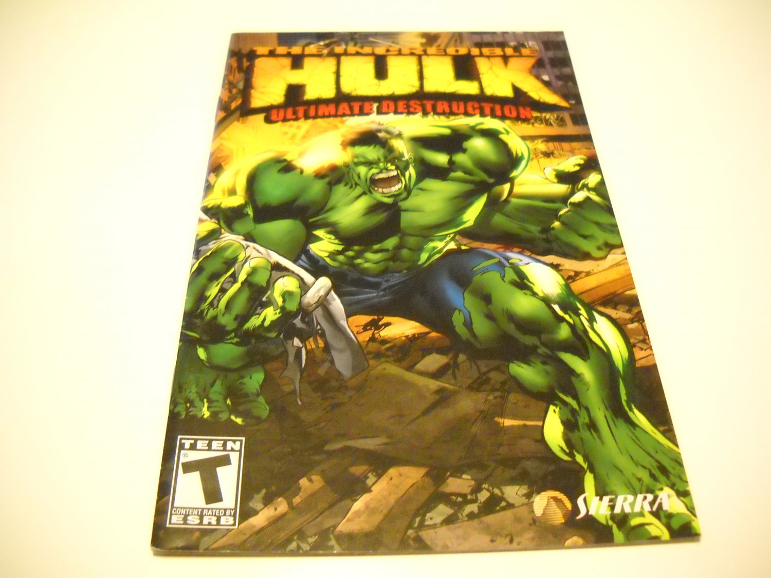 Manual ONLY ~ for The Incredible Hulk Ultimate Destruction Ps2