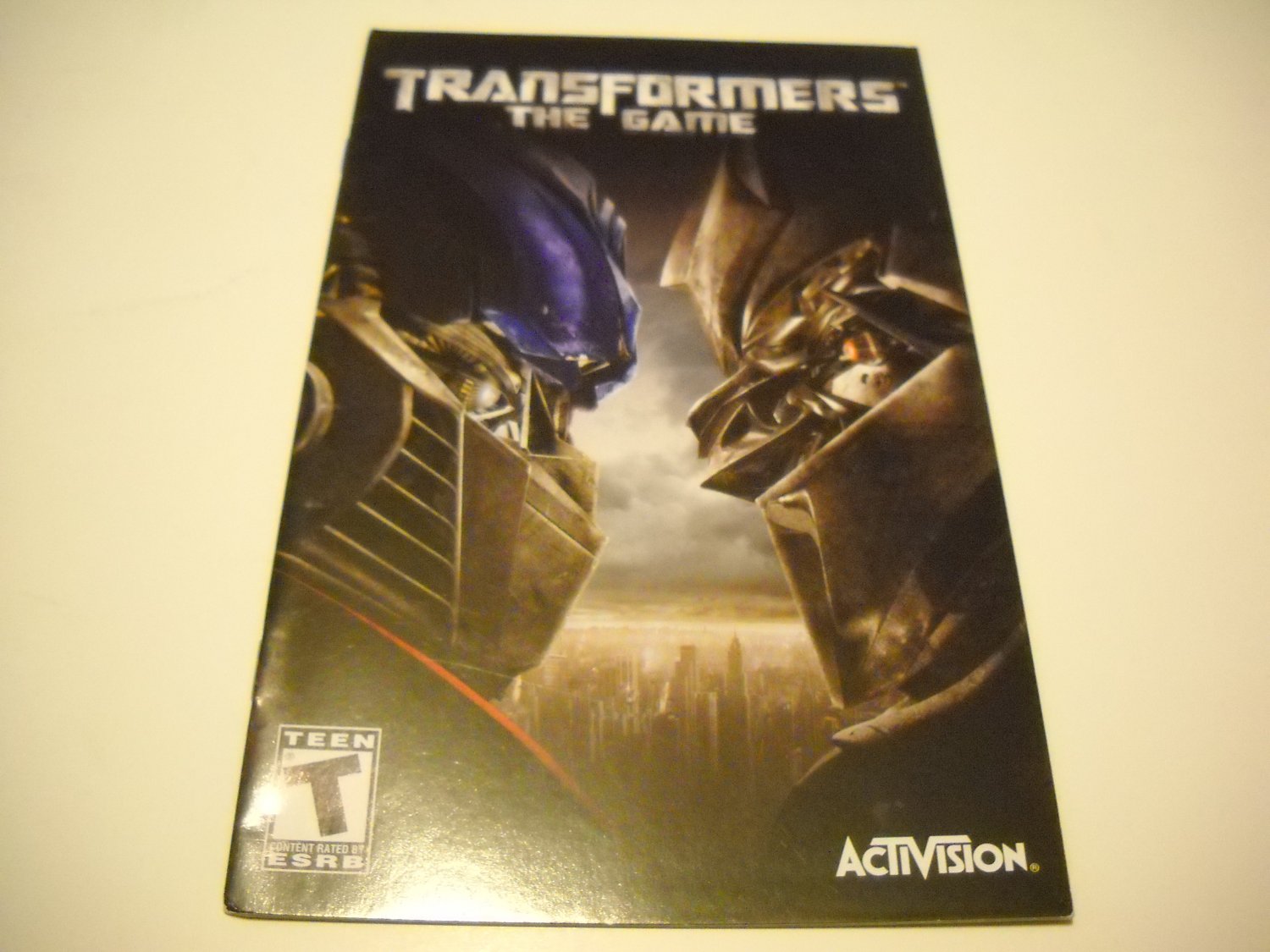 Manual ONLY ~ for Transformers The Game Ps2