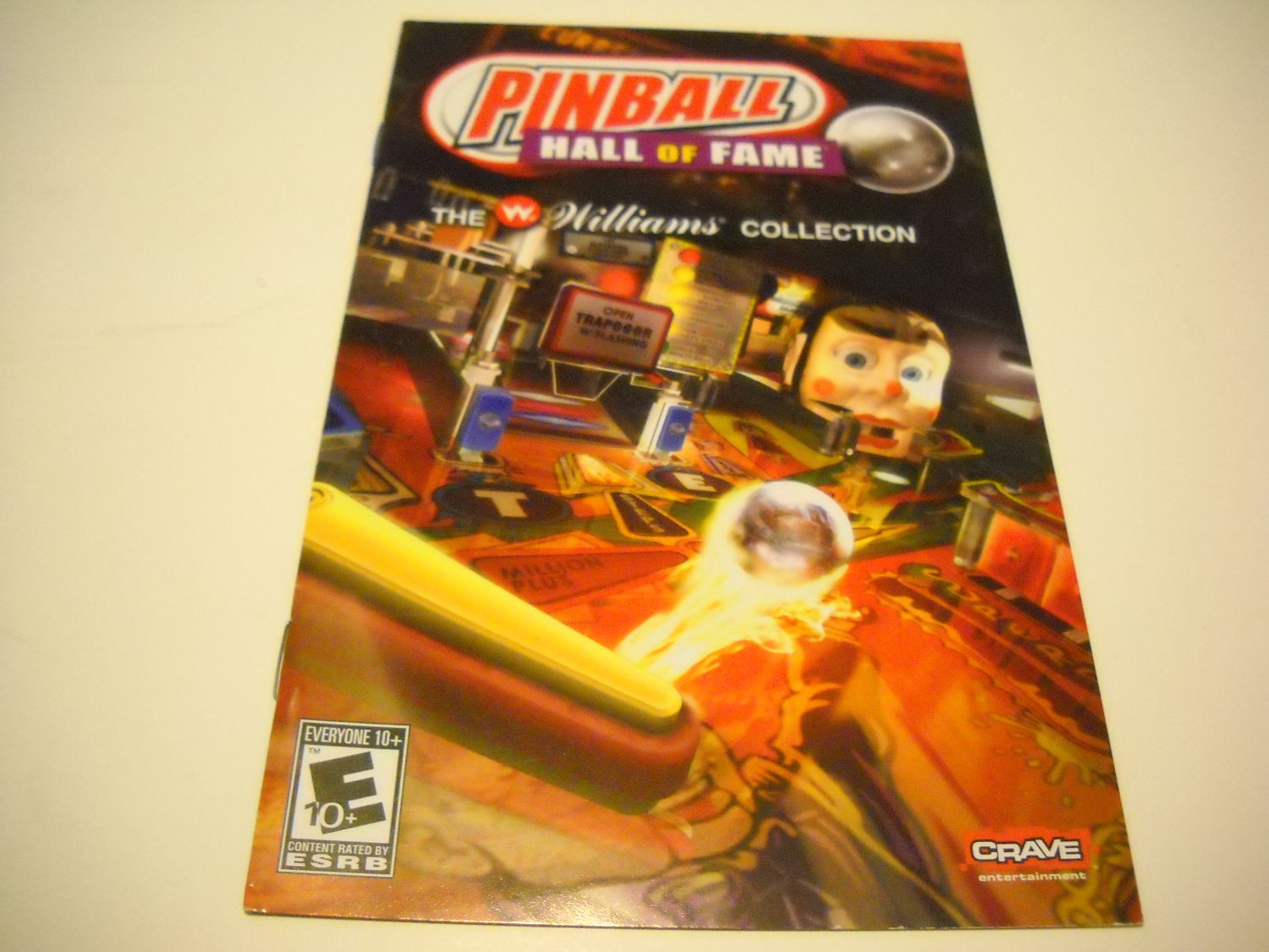 Manual ONLY ~ for Pinball Hall of Fame Ps2
