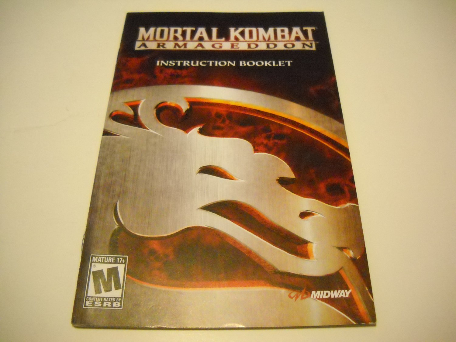 Manual ONLY ~ for Mortal Kombat Armegeddon Ps2