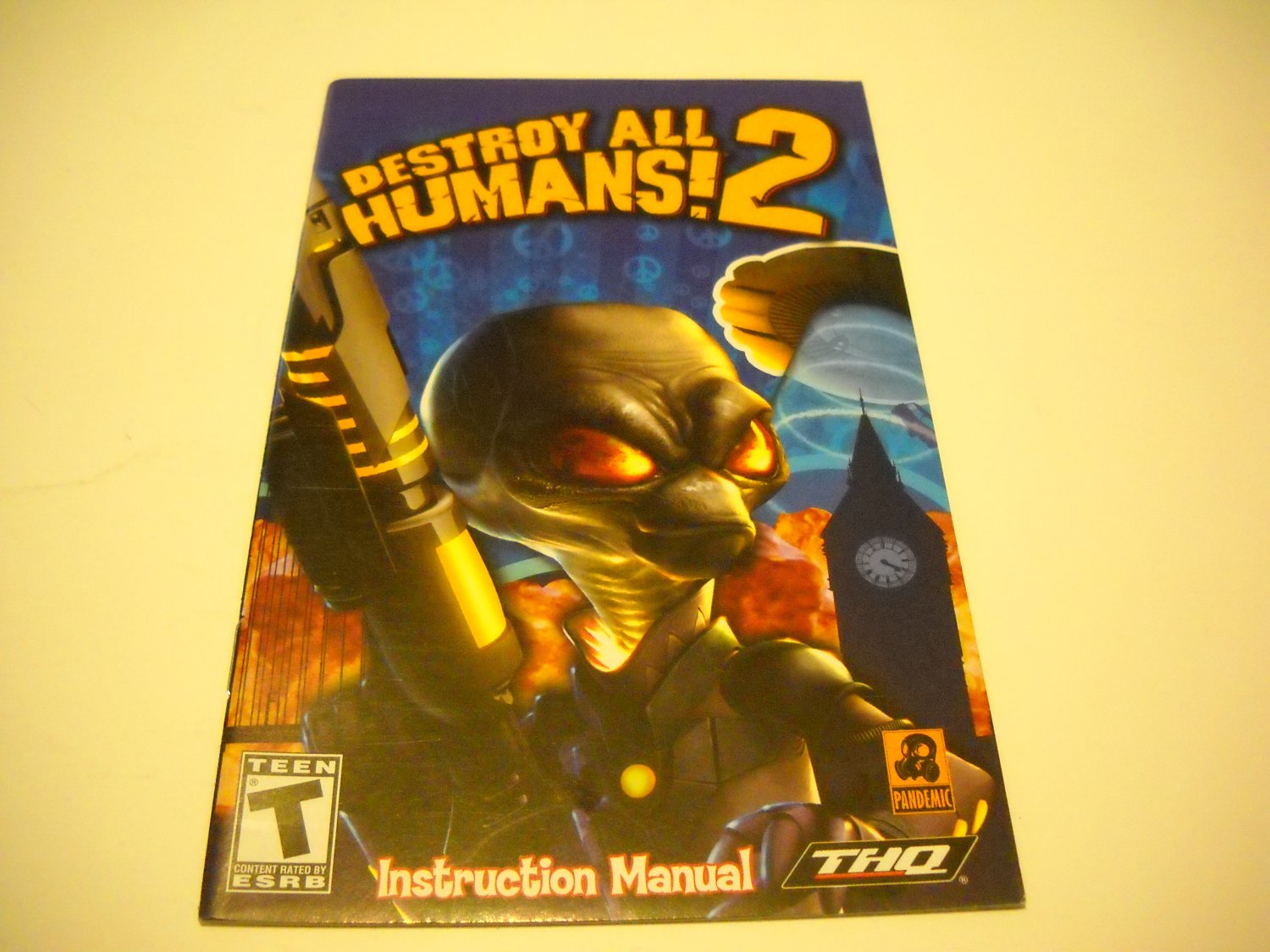 Manual ONLY ~ for Destroy All Humans 2 Ps2