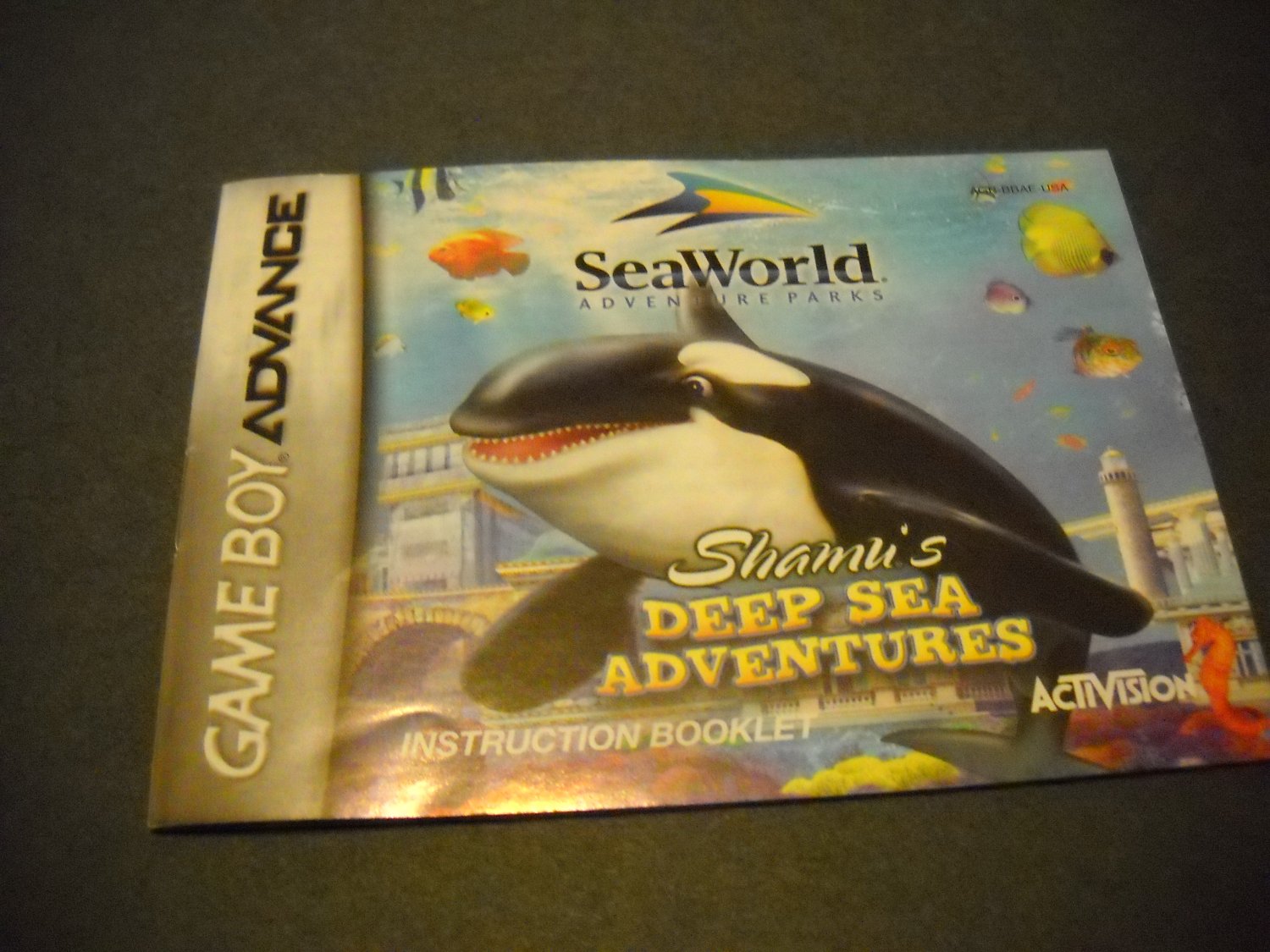 Manual ONLY ~ for Shamu's Deep Sea Adventures Gameboy Advance
