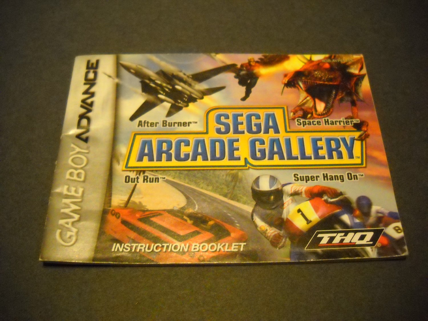 Manual ONLY ~ for Sega Arcade Gallery Gameboy Advance
