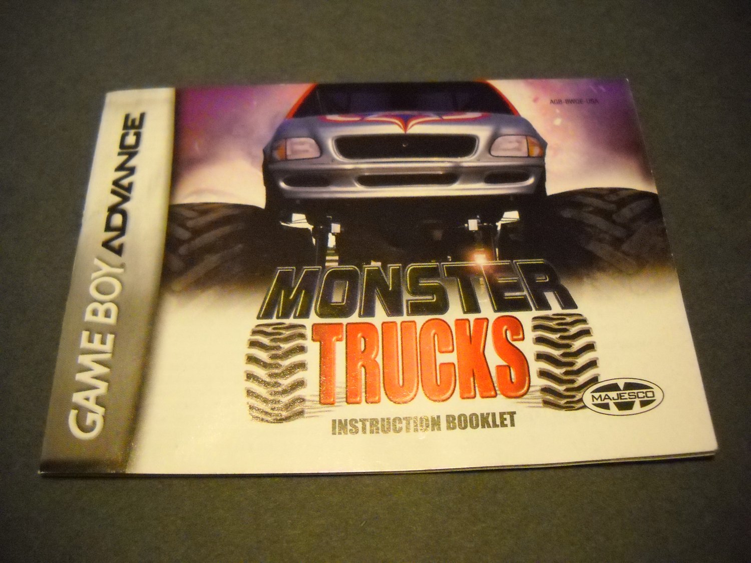 Manual ONLY ~ for Quad Desert Fury / Monster Trucks Gameboy Advance