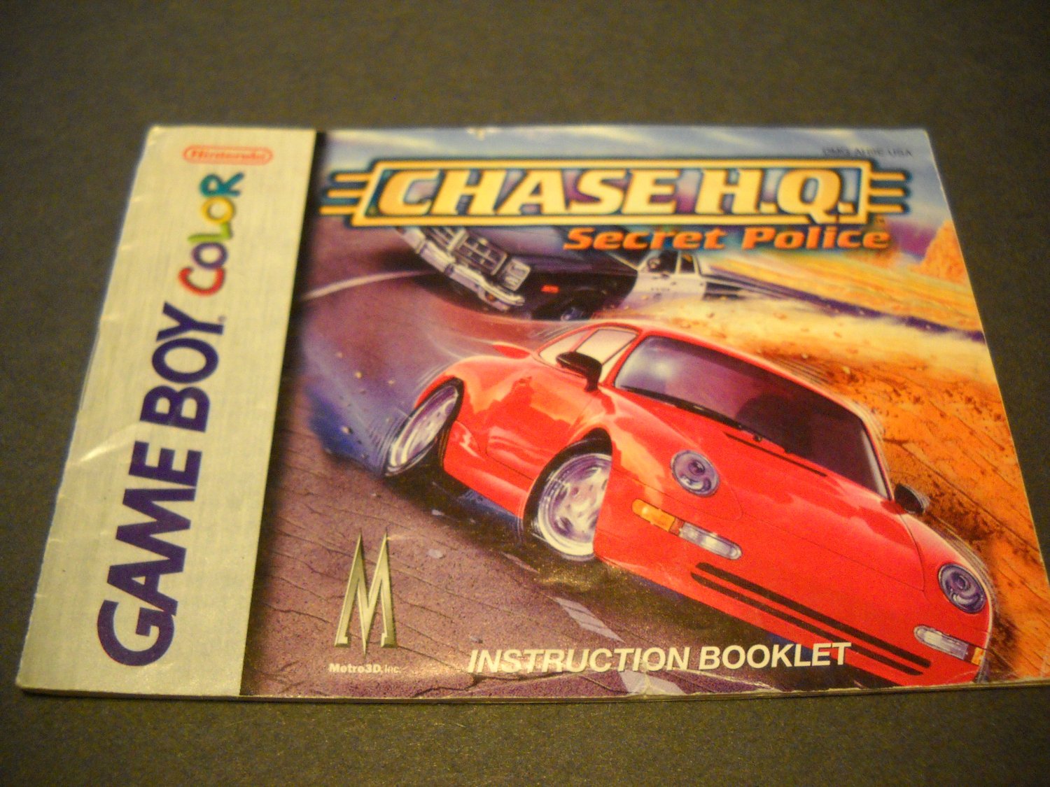 Manual ONLY ~ for Chase H.Q. Secret Police Gameboy Color, GBC