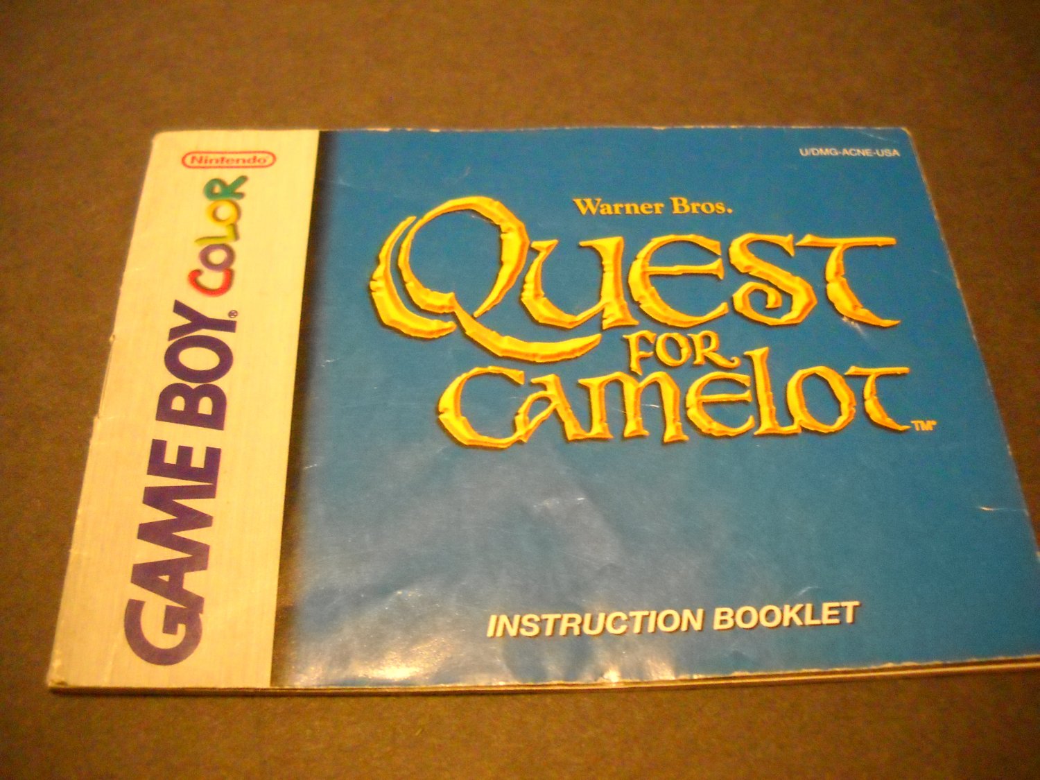 Manual ONLY ~ for Quest for Camelot Gameboy Color, GBC