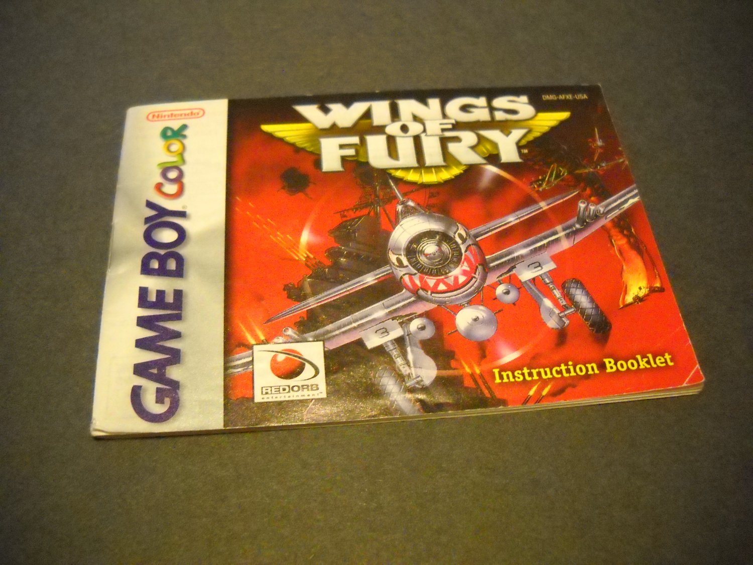 Manual ONLY ~ for Wings of Fury Gameboy Color, GBC