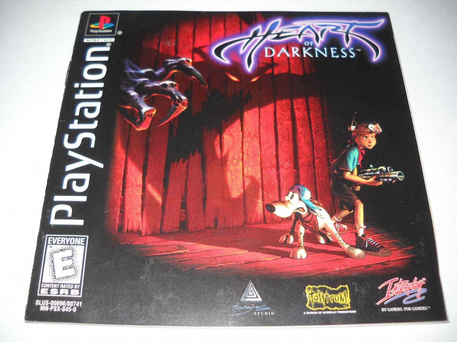 Manual ONLY ~ Heart of Darkness - Instruction Booklet - Ps1, Playstation 1