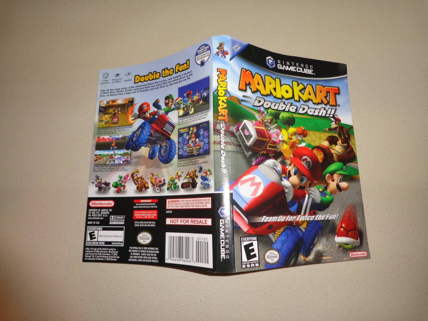 Artwork ONLY ~ Mario Kart Double Dash - Cover Art Gamecube