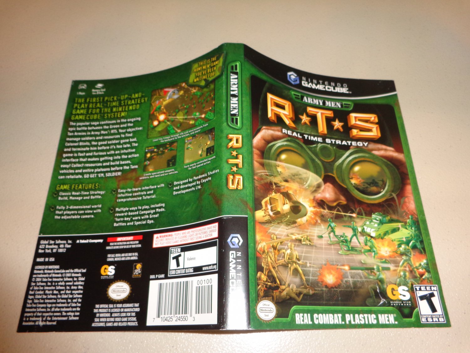 Artwork ONLY ~ Army Men RTS - Cover Art Gamecube