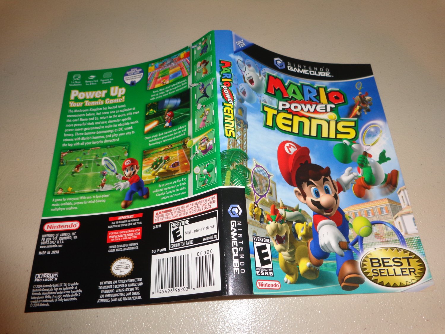 Artwork ONLY ~ Mario Power Tennis - Cover Art Gamecube