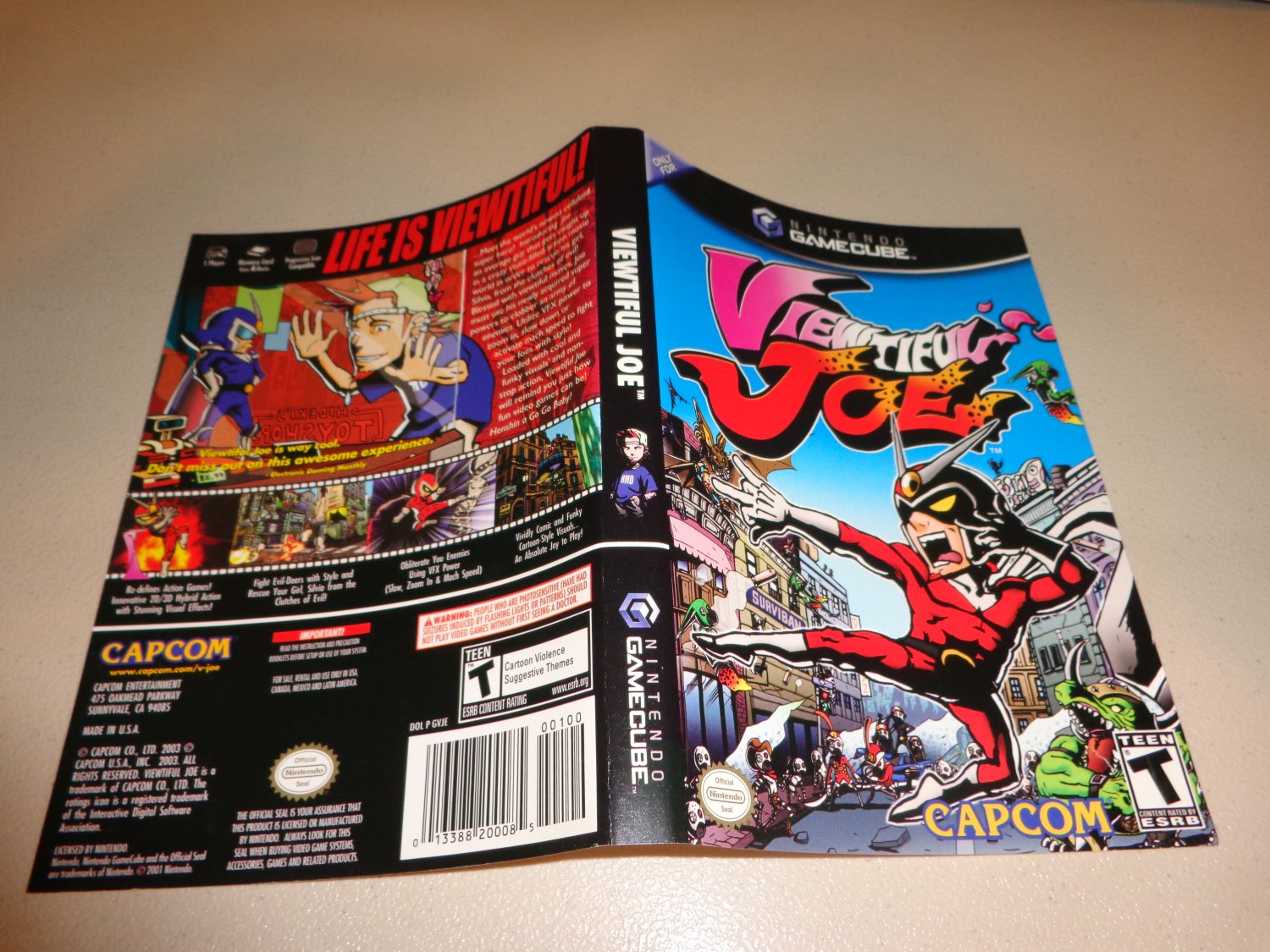 Artwork ONLY ~ Viewtiful Joe - Cover Art Gamecube