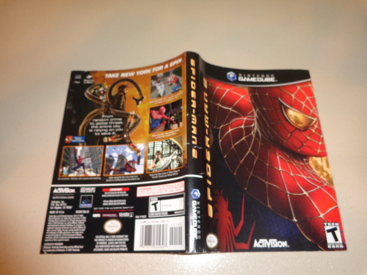 Artwork ONLY ~ Spider-man 2 - Gamecube Cover Art Insert