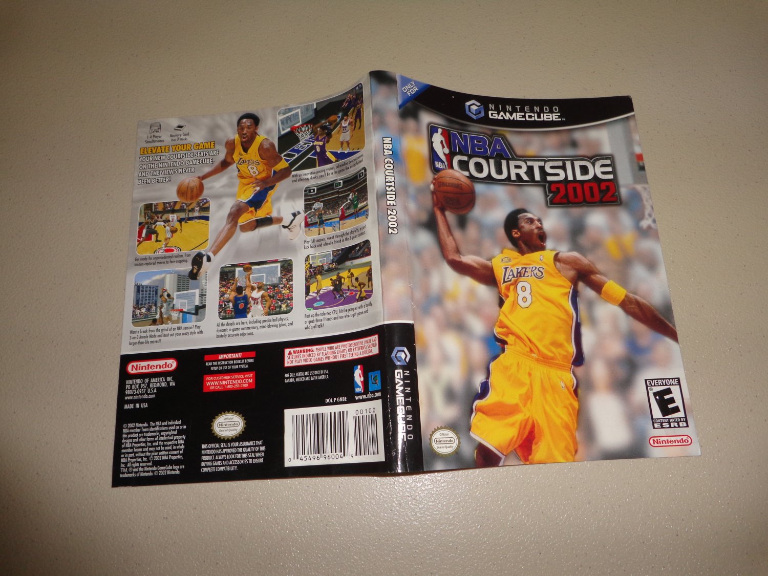 Artwork ONLY ~ NBA Courtside 2002 - Gamecube Cover Art Insert