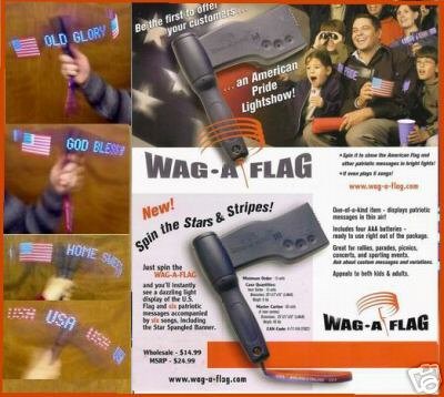July 4th Sport ~WAG-A-FLAG~ USA Lighted Musical banner