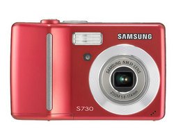 Samsung S730 7.2-Megapixel Digital Camera - Red