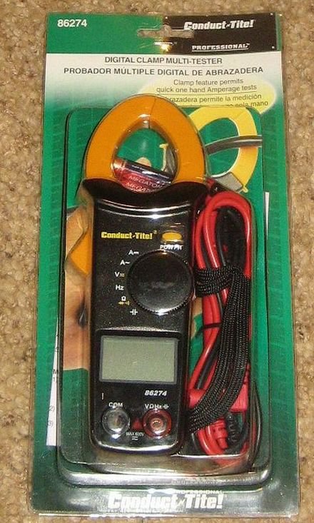 Conduct-Tite 86274 Digital Clamp MultiTester Multimeter Electrical testing