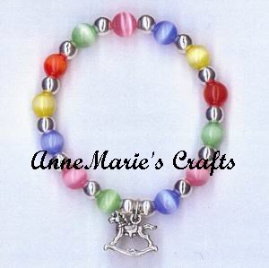 STERLING SILVER ROCKING HORSE CHARM BRACELET