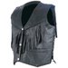 Diamond Plateâ„¢ GFVLF Ladies' Hand-Sewn Pebble Grain Genuine Leather Vest with Fringe