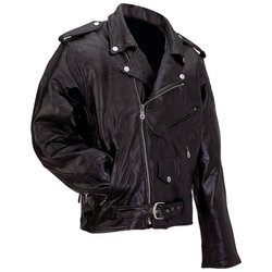Diamond Plateâ„¢ Rock Design Genuine Buffalo Leather Motorcycle Jacket XL