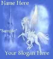 BEAUTIFUL BLUE UNICORN LOGO & IMAGE PREMADE SET CUSTOMIZED
