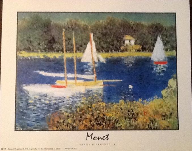 Le Bassin D Argenteuil Fine Art Print Repro By Artist Claude Monet