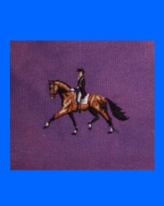 Dressage horse & rider NEW 11" tote bag