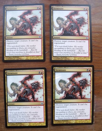 4x Terminate, Alara Reborn, NM Magic the Gathering