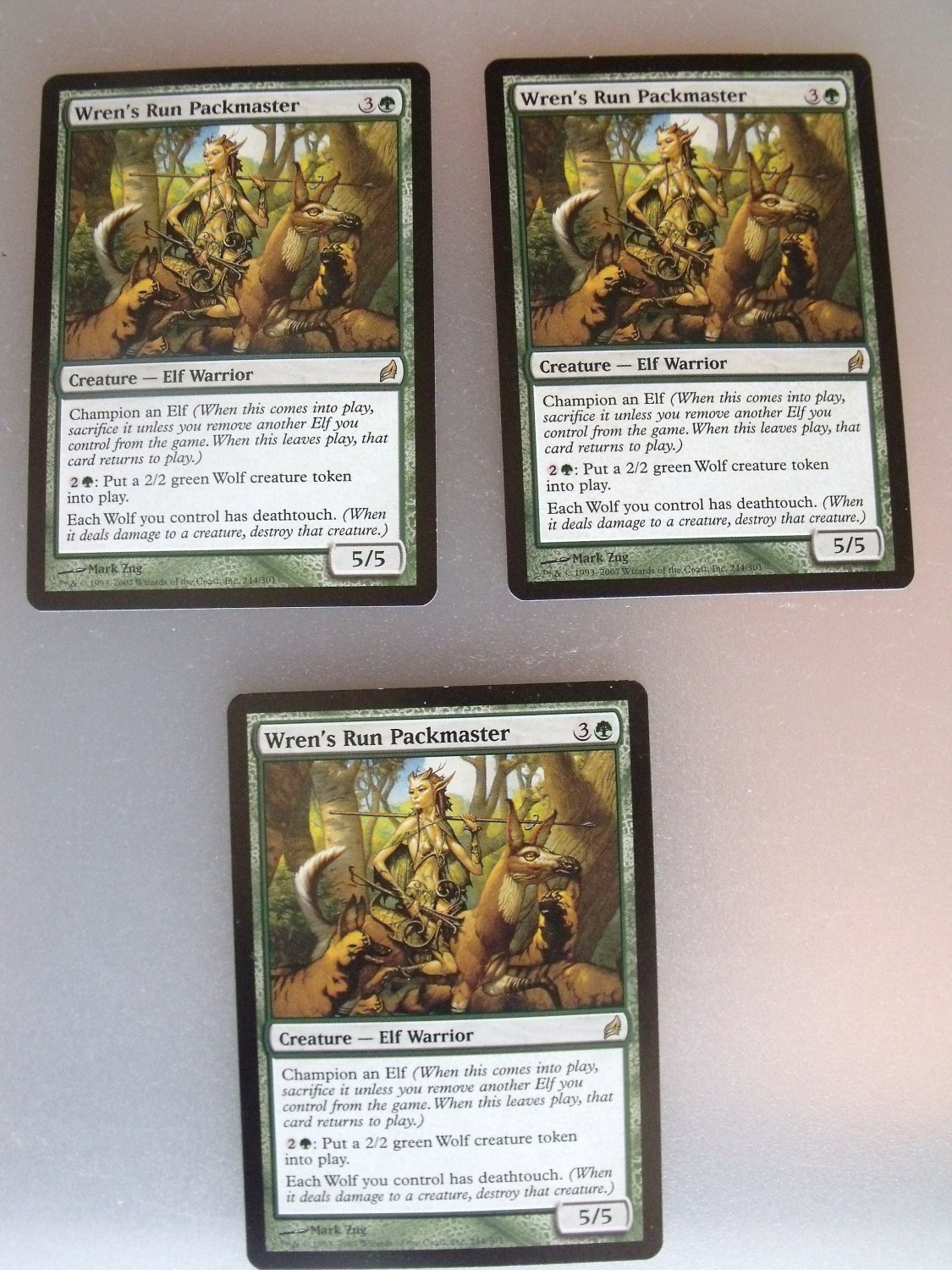 3x Wren's Run Packmaster, Lorwyn, VF, Magic the Gathering