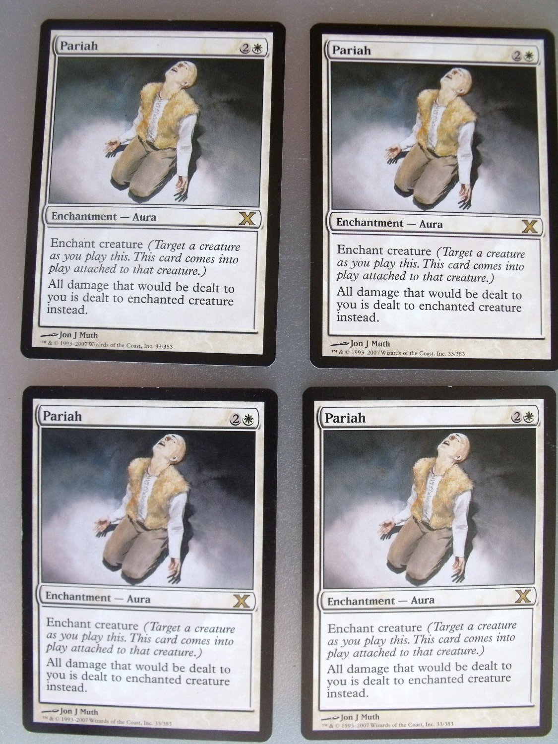 4x Pariah, Tenth Ed., VF, Magic the Gathering