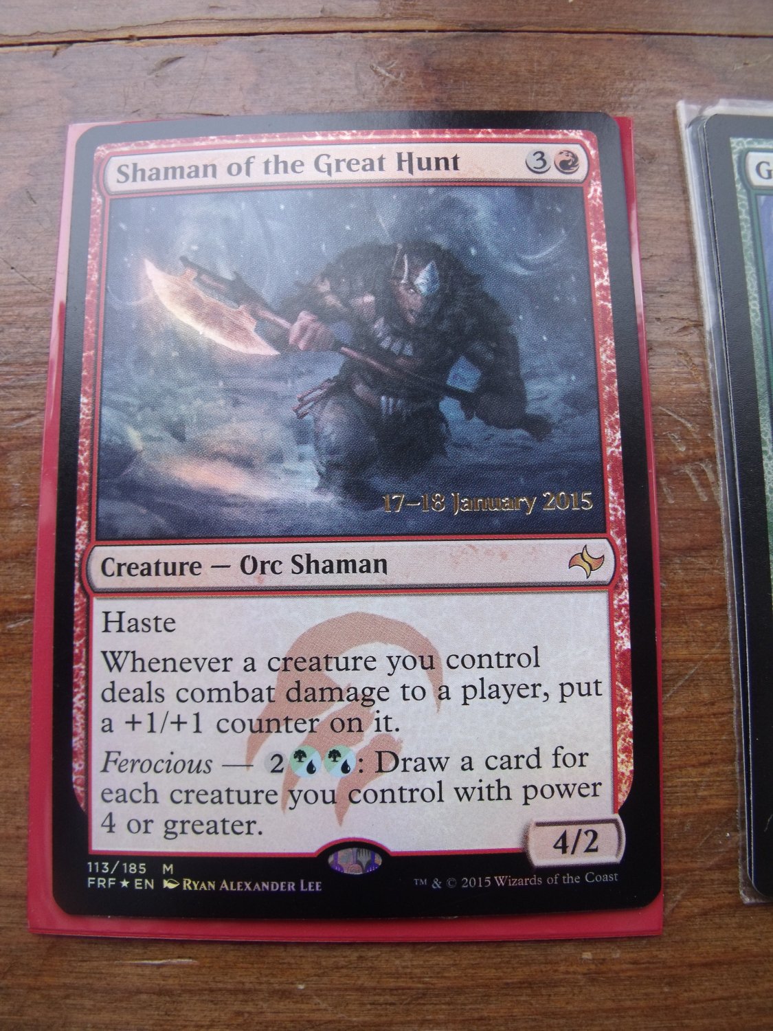 PROMO FOIL Shaman of the Great Hunt, Fate NM Magic the Gathering