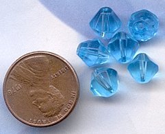 Clearance Blue Bicone Glass Beads