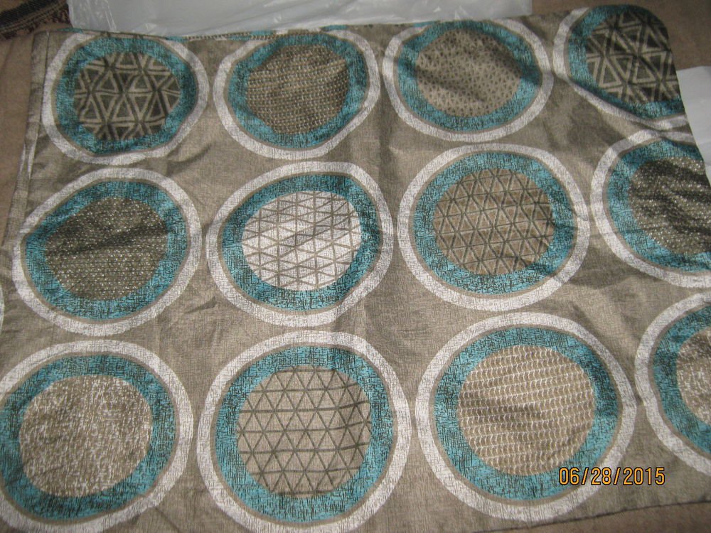 New 3 Standard Multi Color Geo Design Pillow Shams 100% Poly