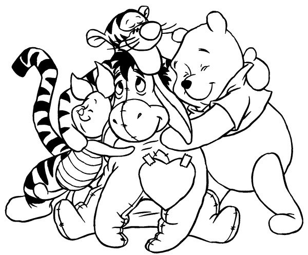 Disney Winnie The Pooh Printable Coloring eBook 54 Pages on a CD