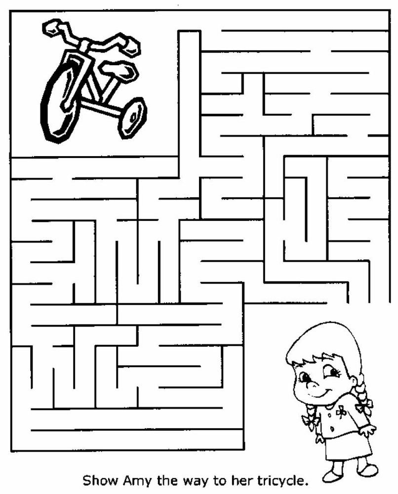 Mazes Printable Coloring eBook 54 Pages on a CD