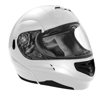 SUMMIT II VEGA FLIP UP MODULAR MOTORCYCLE HELMET PEARL WHITE DOT SIZES XS-2X IN STOCK