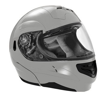 SUMMIT II VEGA FLIP UP MODULAR MOTORCYCLE HELMET SILVER DOT SIZES XS-2X IN STOCK