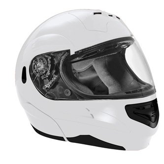 SUMMIT II VEGA FLIP UP MODULAR MOTORCYCLE HELMET WHITE DOT SIZES XS-2X IN STOCK