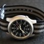 Black Gray Stripe 18mm PVD Black Line Nato Nylon Watch Strap